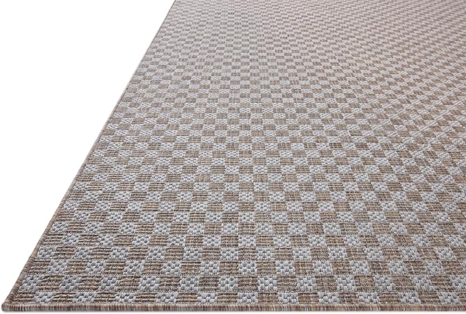 Loloi Amber Lewis Topanga Collection TOP-02 Natural/Silver 5'-3" x 7'-6" Indoor/Outdoor Area Rug
