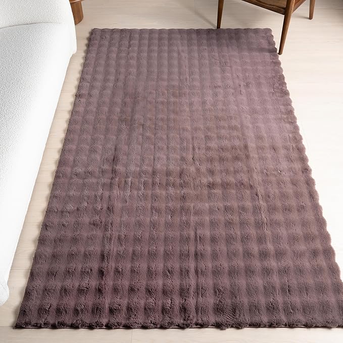 nuLOOM Jeni Checkered 2'6" x 8' Machine Washable Runner Rug for Living Room Bedroom Dining Room Entryway Hallway Kitchen, Dark Brown