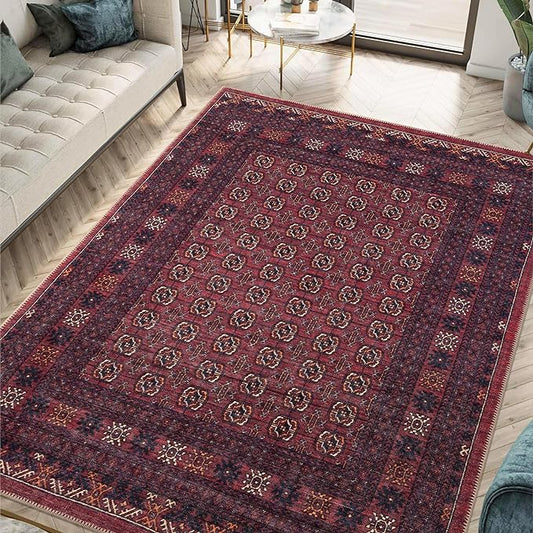 Keen Home Design 3x5 Rug - Machine Washable Entry Rug with Non-Slip Backing, Ideal for Enteryway, Kitchen, Bathroom, Laundry Room - Vintage, Easy Clean, Durable, Low Pile Rug - (3' x 5')