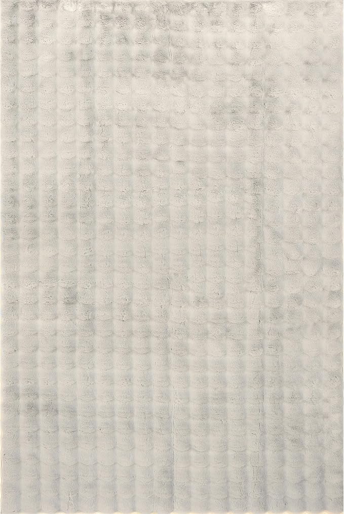 nuLOOM 3'9" x 6' Cozy Plush Area Rug, Machine Washable, Non-Slip, Soft Fluffy Shag Carpet for Living Room Bedroom Kids Nursery Home Decor, Jeni Grey