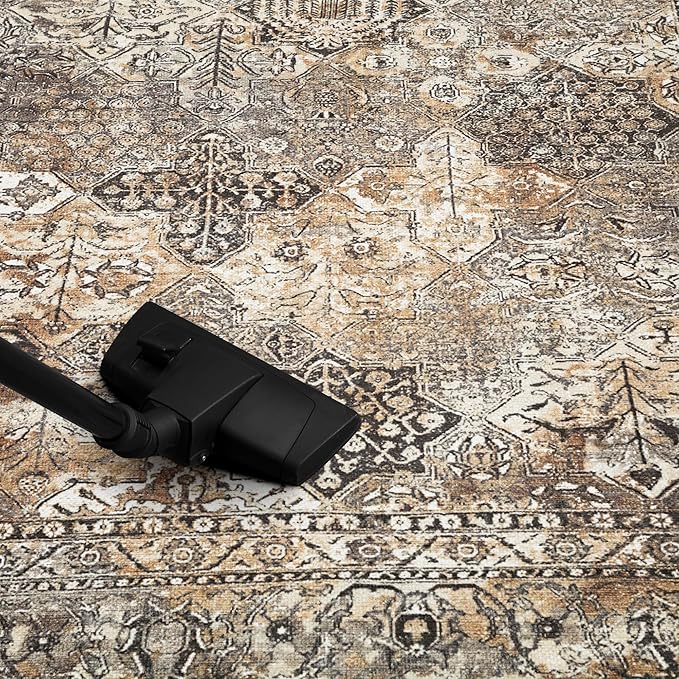 Keen Home Design 3x5 Rug - Machine Washable Entry Rug with Non-Slip Backing, Ideal for Enteryway, Kitchen, Bathroom, Laundry Room - Vintage, Easy Clean, Durable, Low Pile Rug - (3' x 5')