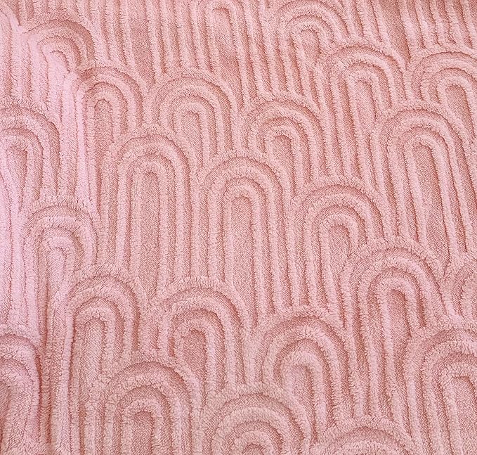UKELER Sherpa Throw Blanket 60 × 80 inch, Ultra Soft Twin Size Fleece Blanket for All Season, Cozy Plush Arch Blankets for Bed Couch Sofa Office Camping, Pink