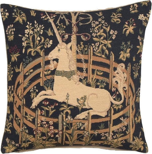 Charlotte Home Furnishings Decorative Pillow Covers for Couch 18X18 in Unicorn Throw Pillow Covers for Sofa Tapestry Square Pillow Cases for Bed Living Room Soft European Cotton Jacquard Woven