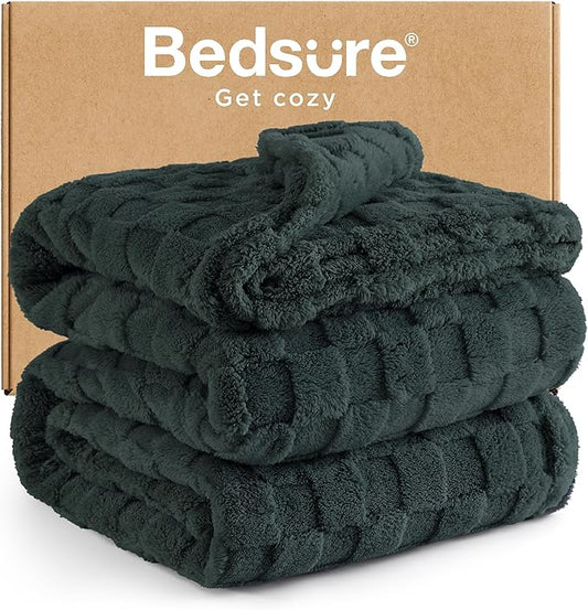 Bedsure GentleSoft King Size Blanket for Bed - Super Soft Cozy Blankets for Women Men Girls, Large Fuzzy Fleece Throw for Bedroom Decor, Mallard Green,108x90 Inches