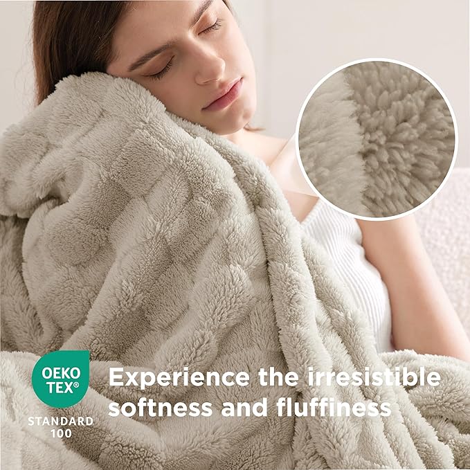 Bedsure GentleSoft Full Size Blankets for Bed Light Brown - Super Soft Cozy Fleece Blanket for Women Men Girls, Large Fuzzy Throws for Bedroom Decor, 84x90 Inches