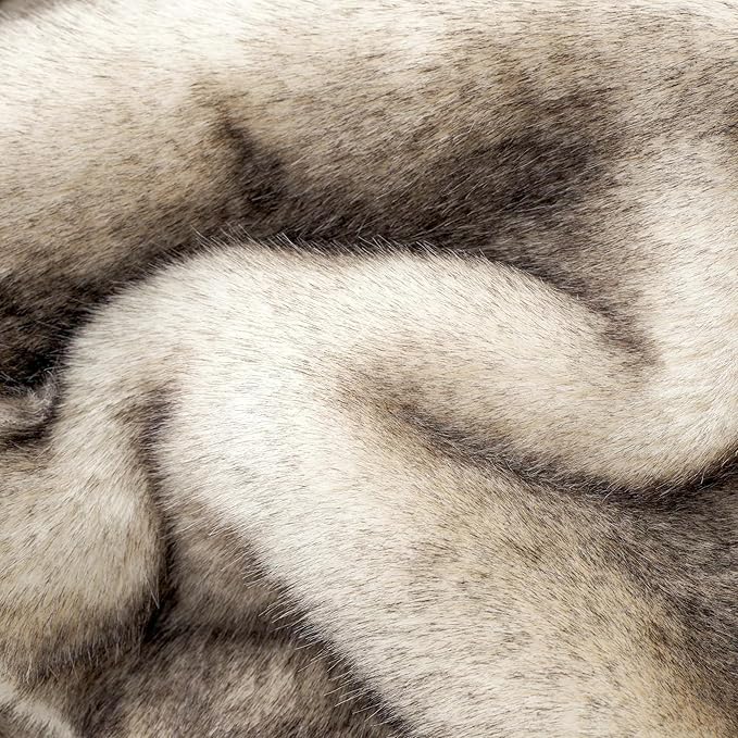 BATTILO HOME Luxury Fluffy Faux Fur Throw Blanket, Cozy Soft Warm Fur Blanket for Couch, Sofa, Chair, Bed, Plush Fuzzy Fur Throws with Long Pile & Brushed Tips, 50"x60"