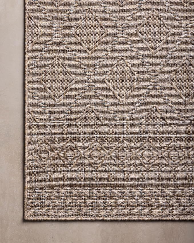 Loloi Amber Lewis Topanga Collection TOP-06 Natural/Mist 6'-7" x 9'-4" Indoor/Outdoor Area Rug