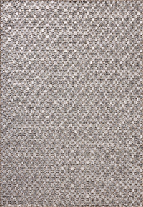 Loloi Amber Lewis Topanga Collection TOP-02 Natural/Silver 5'-3" x 7'-6" Indoor/Outdoor Area Rug