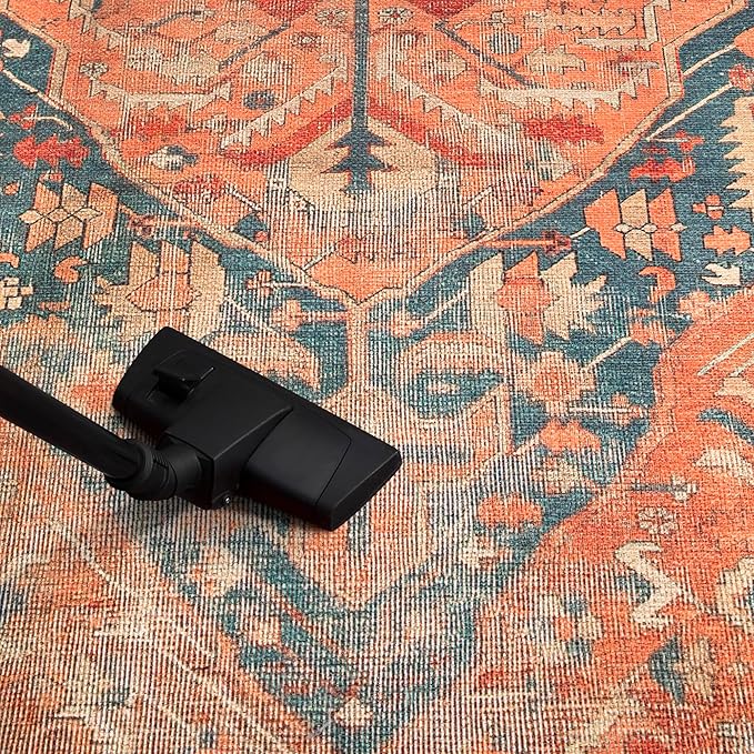 Keen Home Design 4x6 Rug - Machine Washable Area Rug with Non-Slip Backing, Ideal for Living Room, Dining Room, Bedroom - Vintage, Easy Clean, Durable, Low Pile Rug - (4' x 6')