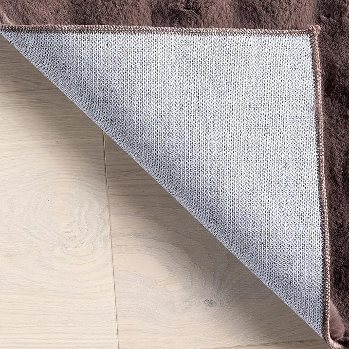 nuLOOM Jeni Checkered 7'6" x 9'6" Machine Washable Area Rug for Living Room Bedroom Dining Room Kitchen, Dark Brown